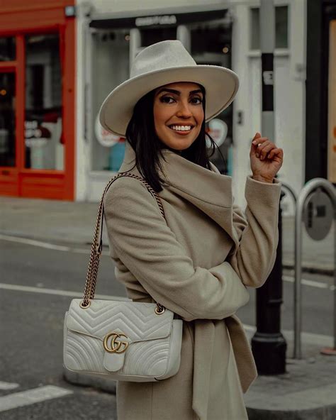 white Gucci bag outfit